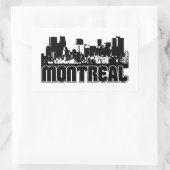 Sticker Rectangulaire Skyline de Montréal (Sac)