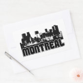 Sticker Rectangulaire Skyline de Montréal (Enveloppe)