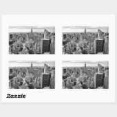 Sticker Rectangulaire Skyline de New York (Feuille)