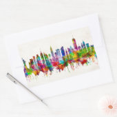 Sticker Rectangulaire Skyline de New York (Enveloppe)