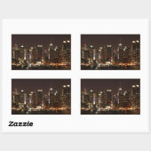 Sticker Rectangulaire Skyline de New York (Feuille)