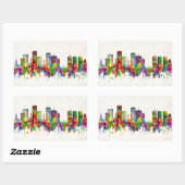 Sticker Rectangulaire Skyline de Richmond (Feuille)