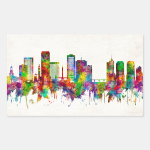 Sticker Rectangulaire Skyline de Richmond