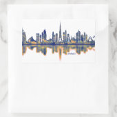 Sticker Rectangulaire Skyline Dubaï (Sac)