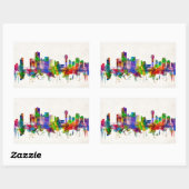 Sticker Rectangulaire Skyline Knoxville Tennessee (Feuille)