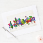 Sticker Rectangulaire Skyline Knoxville Tennessee (Enveloppe)
