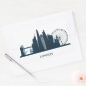 Sticker Rectangulaire Skyline London City (Enveloppe)