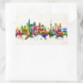 Sticker Rectangulaire Skyline Séoul Corée du Sud (Sac)