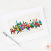 Sticker Rectangulaire Skyline Séoul Corée du Sud (Enveloppe)