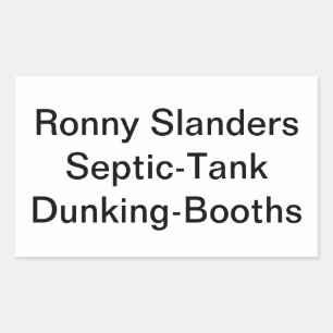 Sticker Rectangulaire Slanders Septic Dunking Booth Hankamer Artjunkhaus