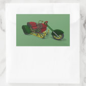 Sticker Rectangulaire Sledge à moteur Santa Claus (Sac)