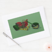 Sticker Rectangulaire Sledge à moteur Santa Claus (Enveloppe)
