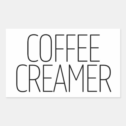 Sticker Rectangulaire Sleek Coffee Creamer (Devant)