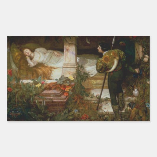 Sticker Rectangulaire Sleeping Beauty (Elegant Scene of Love & Romance) (Devant)