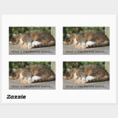 Sticker Rectangulaire Sleepy kitty (Feuille)