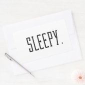 Sticker Rectangulaire Sleepy. Typographie (Enveloppe)