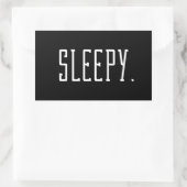 Sticker Rectangulaire Sleepy. Typographie (Sac)