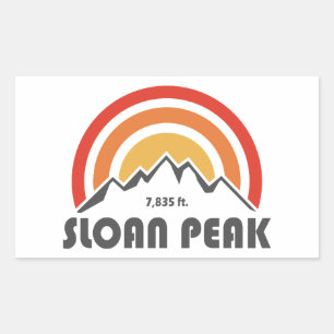 Sticker Rectangulaire Sloan Peak Washington