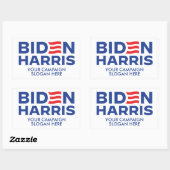 Sticker Rectangulaire Slogan de campagne Biden Harris personnalisé (Feuille)