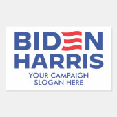 Sticker Rectangulaire Slogan de campagne Biden Harris personnalisé (Devant)