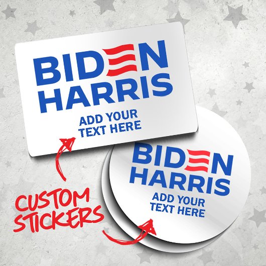 Sticker Rectangulaire Slogan de campagne Biden Harris personnalisé
