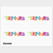 Sticker Rectangulaire slogan de tennis (Feuille)