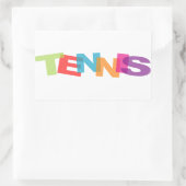 Sticker Rectangulaire slogan de tennis (Sac)