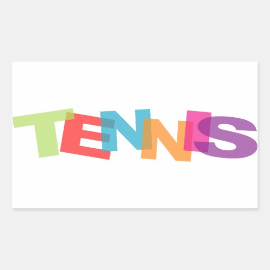 Sticker Rectangulaire slogan de tennis (Devant)