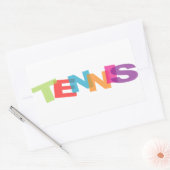 Sticker Rectangulaire slogan de tennis (Enveloppe)