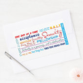 Sticker Rectangulaire slogans de récupération (Enveloppe)