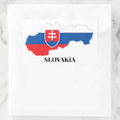 STICKER RECTANGULAIRE SLOVAQUIE SILHOUETTE, ÉTIQUETÉE, (Sac)