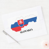STICKER RECTANGULAIRE SLOVAQUIE SILHOUETTE, ÉTIQUETÉE, (Enveloppe)