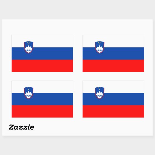 Sticker Rectangulaire Slovenia Flag (Feuille)