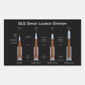 Sticker Rectangulaire SLS Space Launch System (Devant)