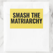 Sticker Rectangulaire Smash la matriarchie (Sac)