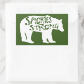 Sticker Rectangulaire Smokies Ours fort (Sac)
