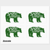Sticker Rectangulaire Smokies Ours fort (Feuille)