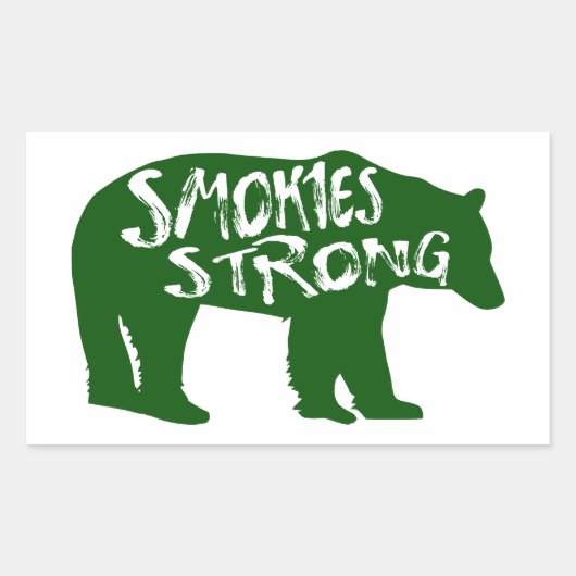 Sticker Rectangulaire Smokies Ours fort (Devant)