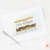 Sticker Rectangulaire S'mores L'amour est doux (Enveloppe)