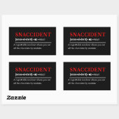 Sticker Rectangulaire Snaccident - Définition de dictionnaire personnali (Feuille)