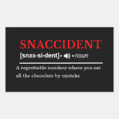 Sticker Rectangulaire Snaccident - Définition de dictionnaire personnali (Devant)