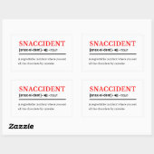 Sticker Rectangulaire Snaccident - Définition de dictionnaire personnali (Feuille)
