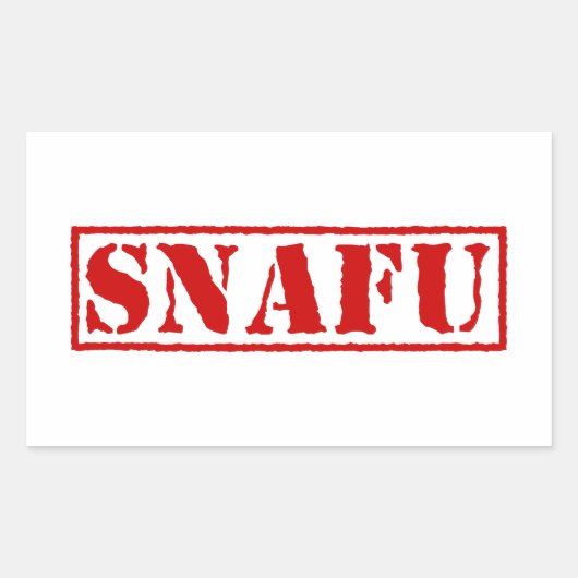 STICKER RECTANGULAIRE SNAFU (Devant)