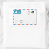 Sticker Rectangulaire Snailmail avec espace de copie pour les adresses (Sac)