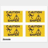 Sticker Rectangulaire Sniper drôle (Feuille)