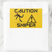 Sticker Rectangulaire Sniper drôle (Sac)