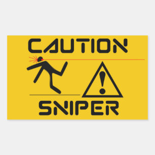 Sticker Rectangulaire Sniper drôle