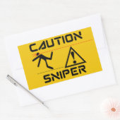 Sticker Rectangulaire Sniper drôle (Enveloppe)
