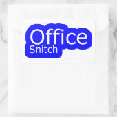 Sticker Rectangulaire Snitch de bureau | Humour de bureau | (Sac)