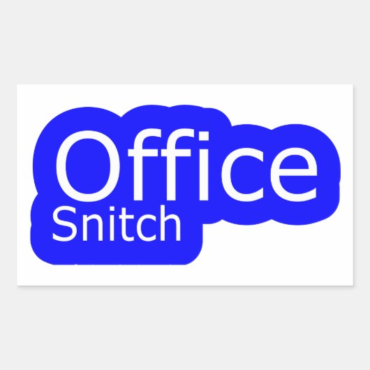 Sticker Rectangulaire Snitch de bureau | Humour de bureau | (Devant)